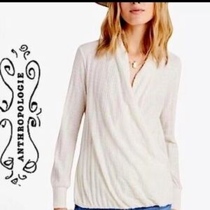 Mauve Anthropology thermal top -
Cream. Xsmall